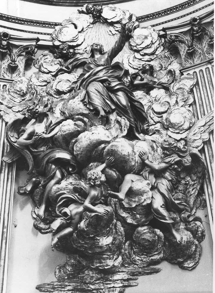 Madonna Assunta (decorazione plastica) di Varlé Gioacchino (sec. XVIII)