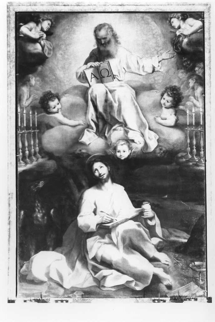 San Giovanni Evangelista in Patmos (dipinto) di Vitali Alessandro (sec. XVII)