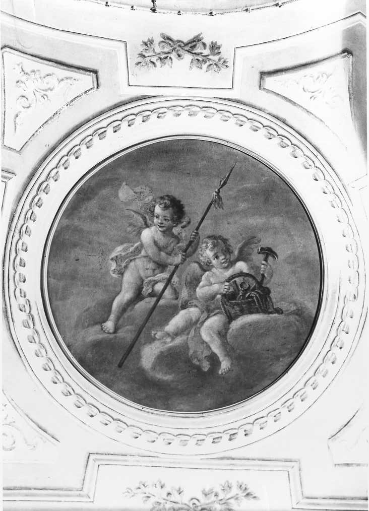 angeli con i simboli della passione (dipinto) di Ricci Alessandro (fine sec. XVIII)