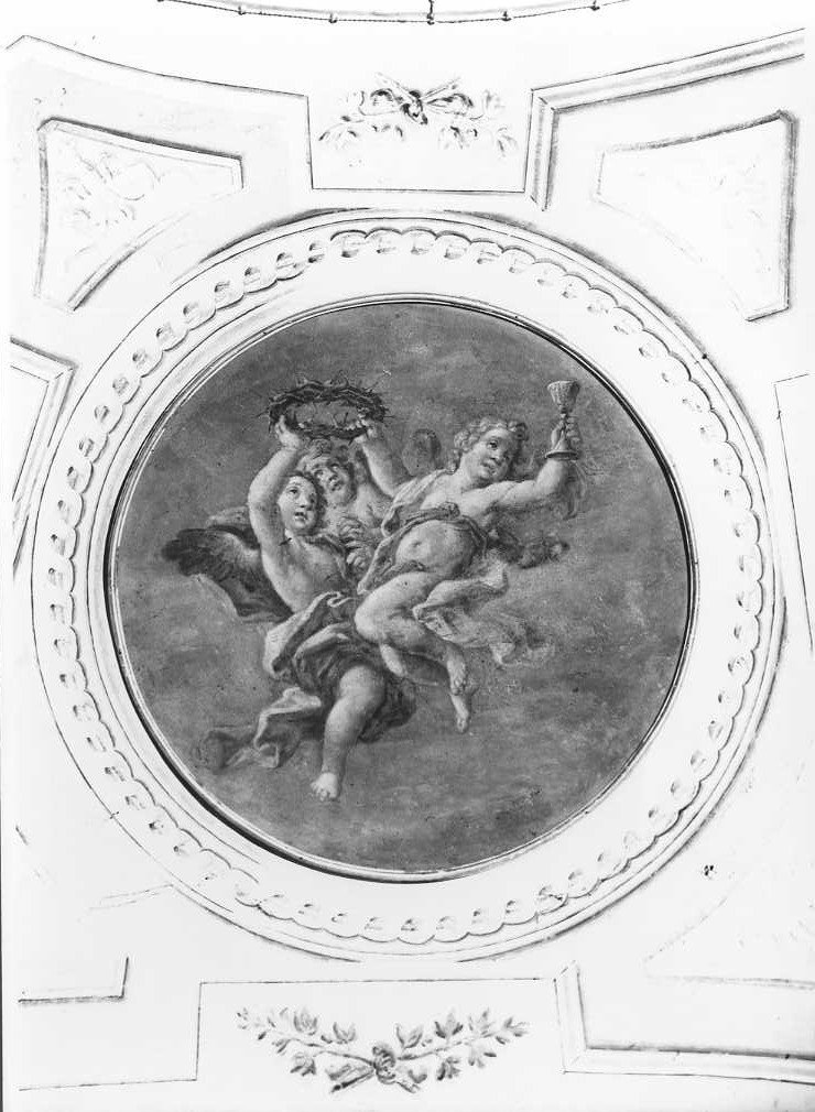 angeli con i simboli della passione (dipinto) di Ricci Alessandro (fine sec. XVIII)