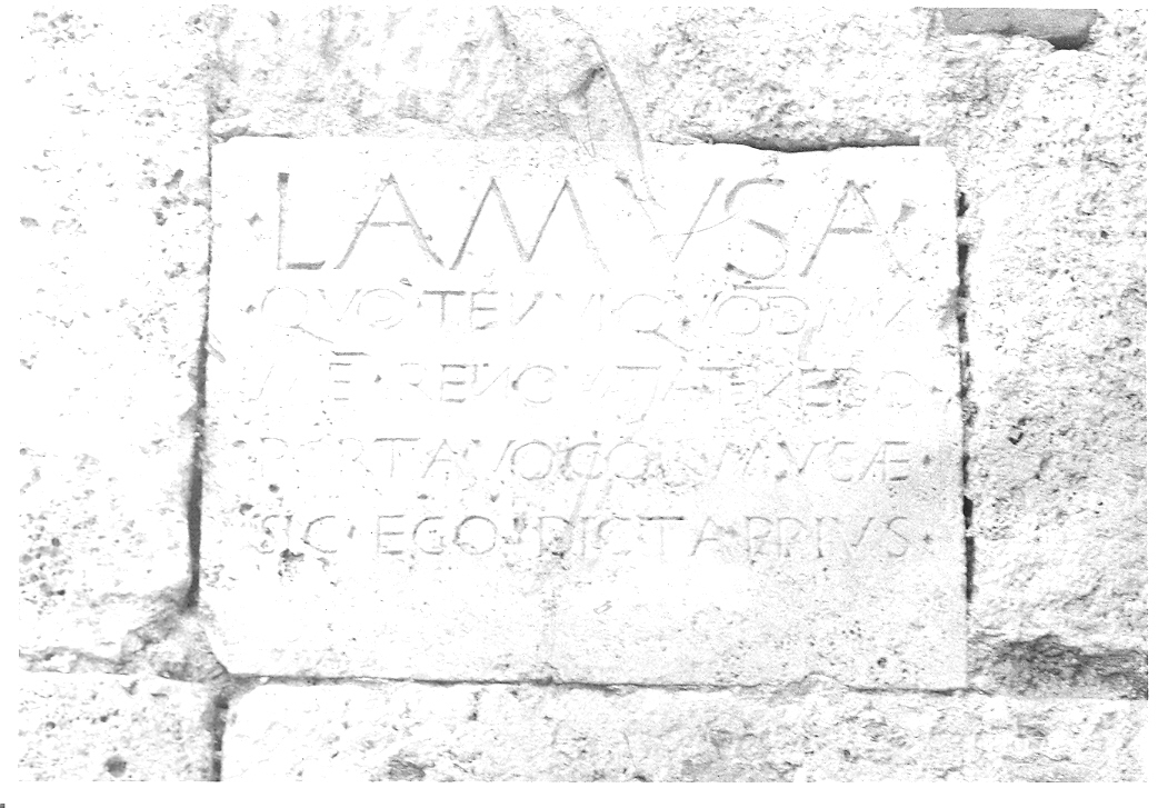 lapide documentaria - bottega marchigiana (fine/inizio secc. XI/ XII)