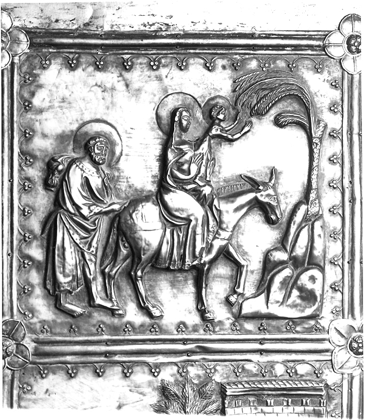 placchetta, elemento d'insieme - bottega marchigiana (fine/inizio secc. XIV/ XV)