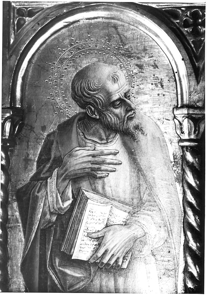 San Matteo Evangelista (dipinto, elemento d'insieme) di Crivelli Carlo (sec. XV)