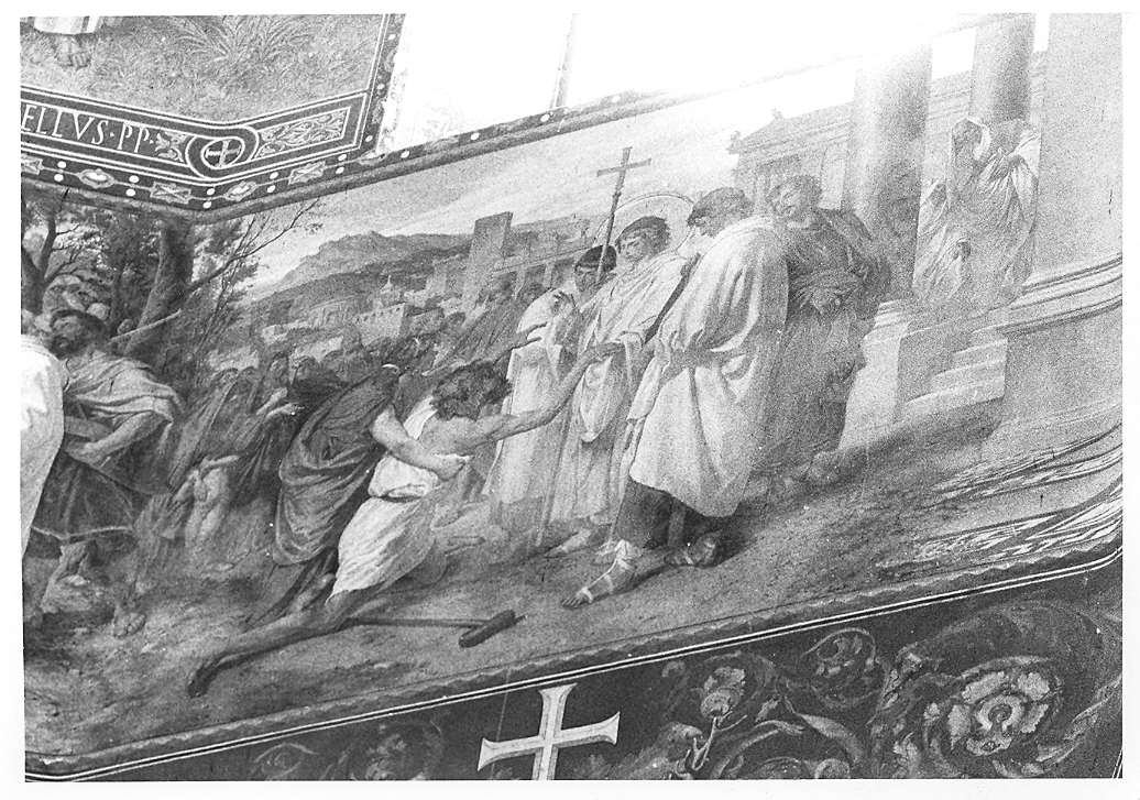 Sant'Emidio guarisce il paralitico (dipinto) di Mariani Cesare (sec. XIX)
