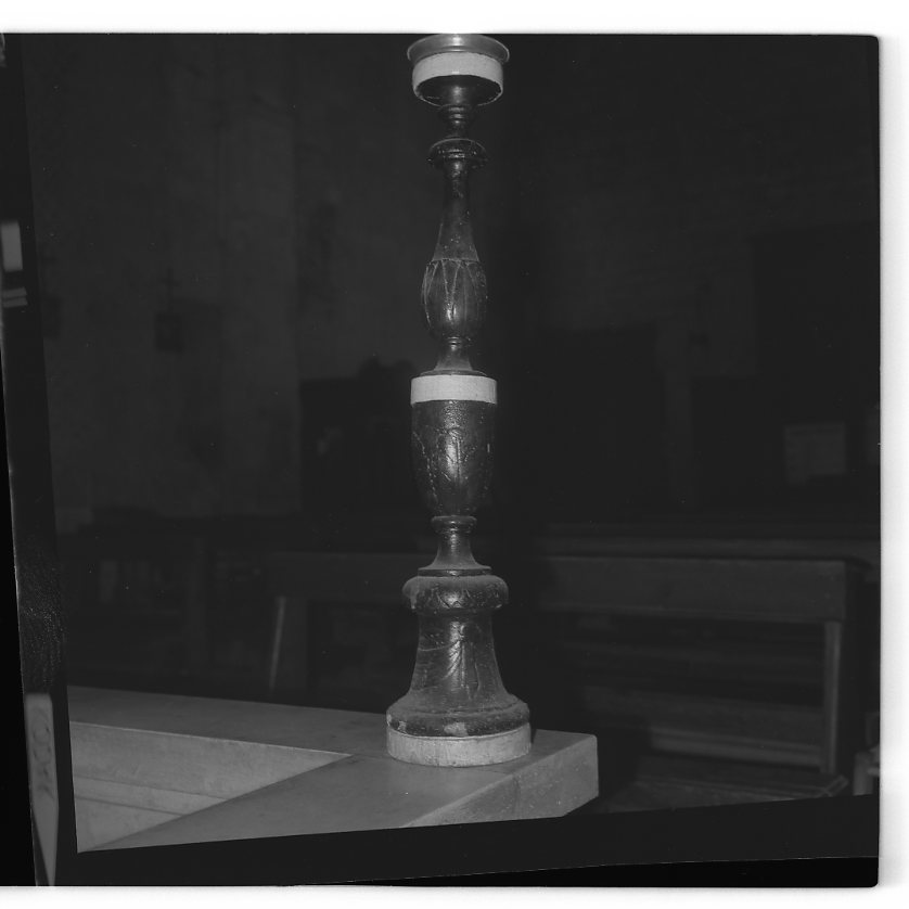 candeliere, serie - bottega marchigiana (fine/inizio secc. XVIII/ XIX)