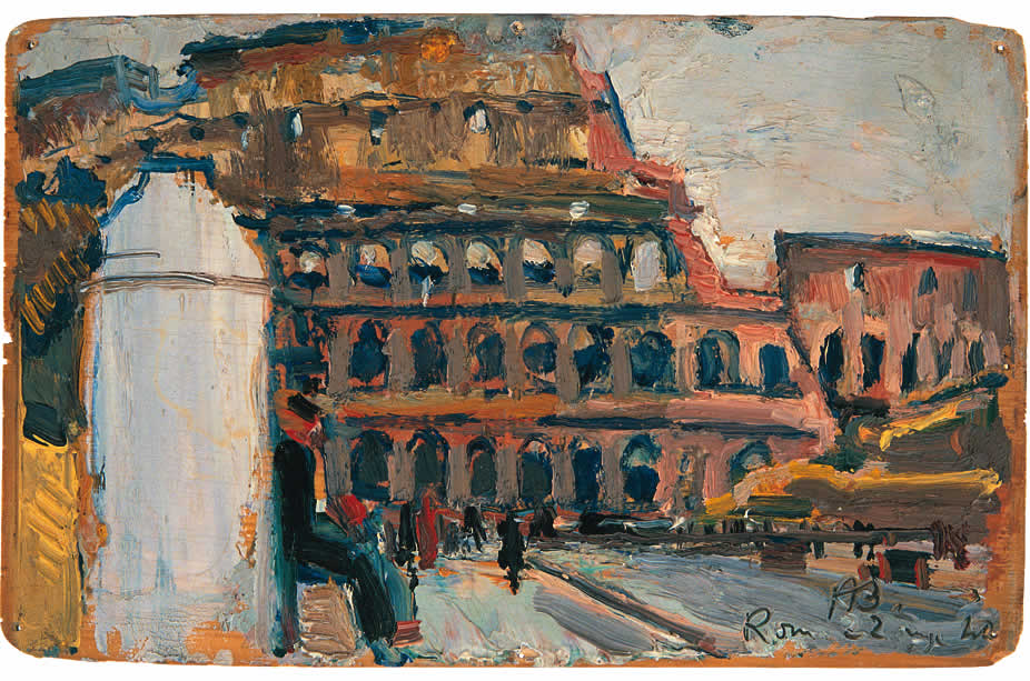 veduta del Colosseo (dipinto, serie) di Bucci Anselmo (sec. XX)