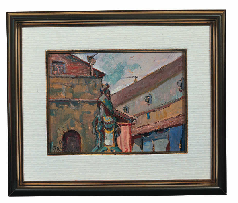 veduta di Firenze (dipinto, serie) di Bucci Anselmo (sec. XX)