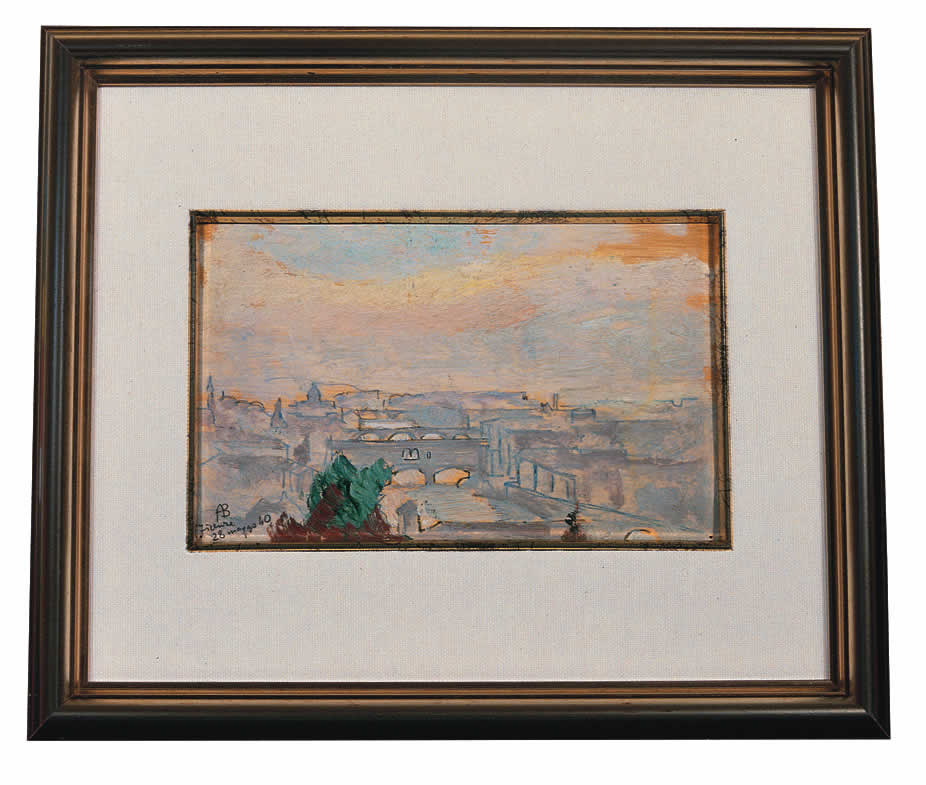 veduta di Firenze (dipinto, serie) di Bucci Anselmo (sec. XX)