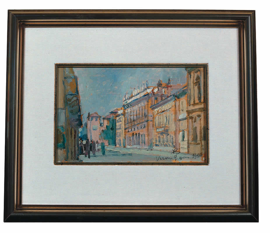 veduta di Verona (dipinto, serie) di Bucci Anselmo (sec. XX)