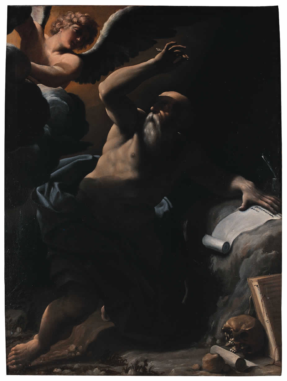San Girolamo e l'angelo (dipinto) di Garbieri Lorenzo (attribuito) (inizio sec. XVII)