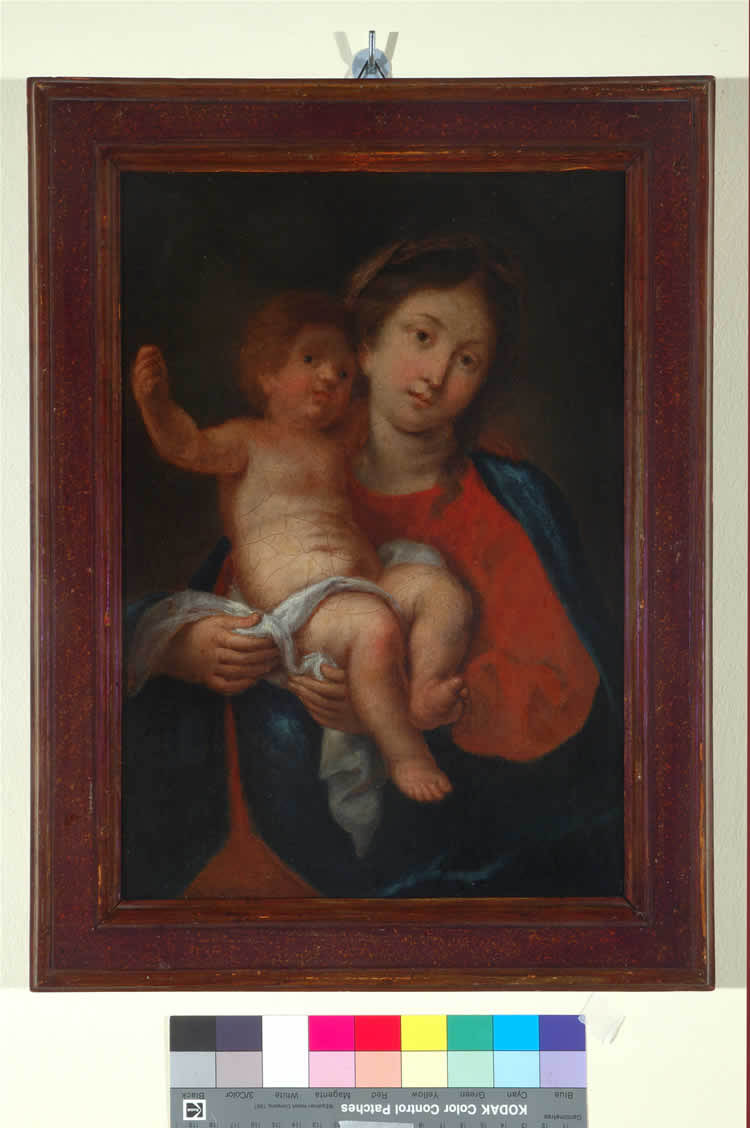 Madonna con Bambino (dipinto) di Magini Carlo (terzo quarto sec. XVIII)