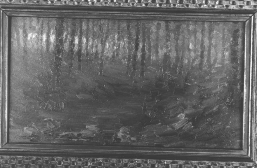 Tristezza, paesaggio con alberi (dipinto) di Santi Archimede (sec. XX)