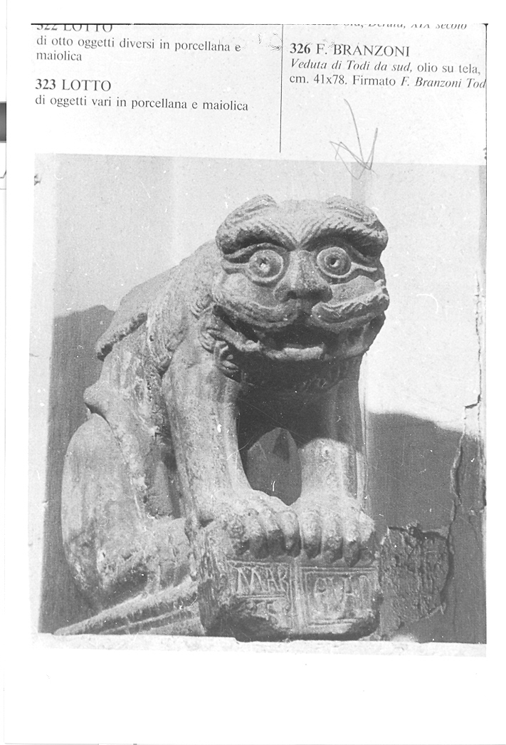 leone (scultura) - bottega marchigiana (fine/ inizio secc. XVII/ XVIII)