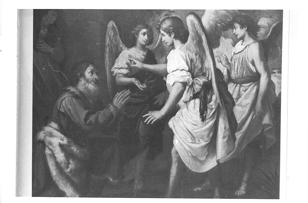 Abramo e i tre angeli (dipinto) di Ficherelli Felice detto Riposo (sec. XVII)