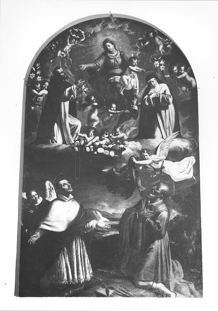Madonna del Rosario (dipinto) di Guerrieri Giovanni Francesco (sec. XVII)