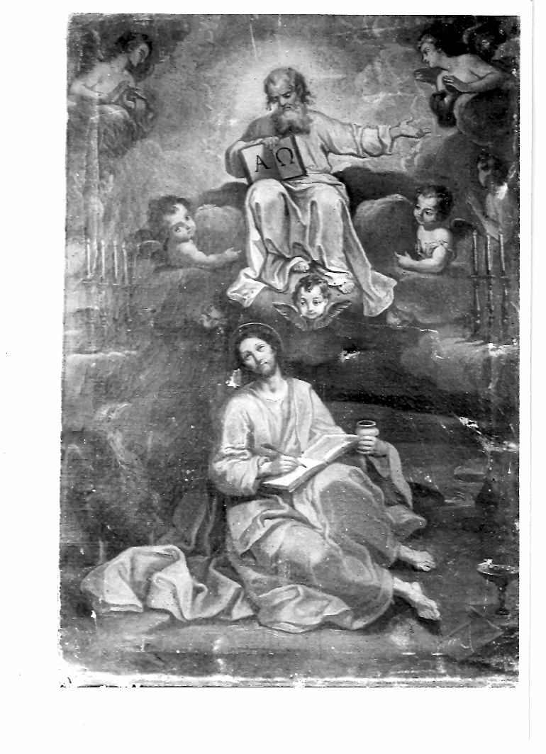 San Giovanni Evangelista in Patmos (dipinto) di Vitali Alessandro (attribuito) (sec. XVII)
