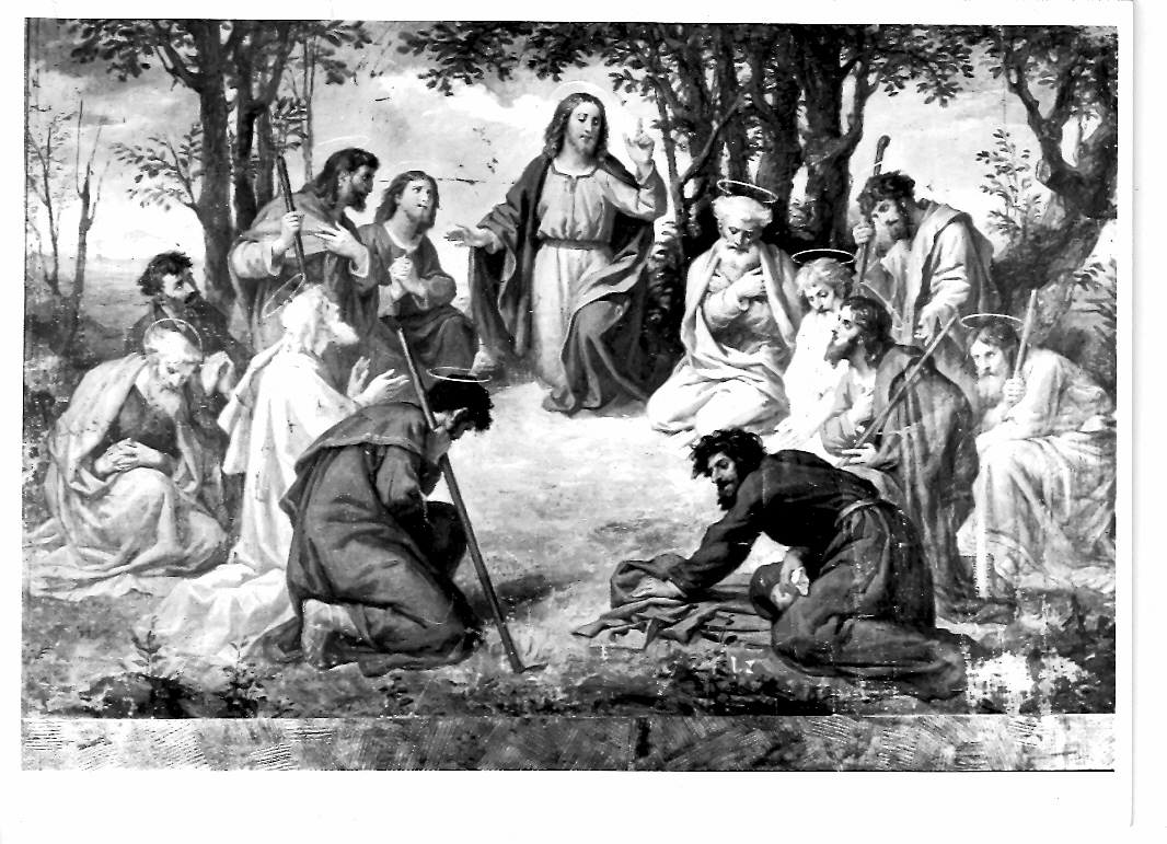 Gesù Cristo predica agli Apostoli (dipinto) di Fontana Luigi (sec. XIX)