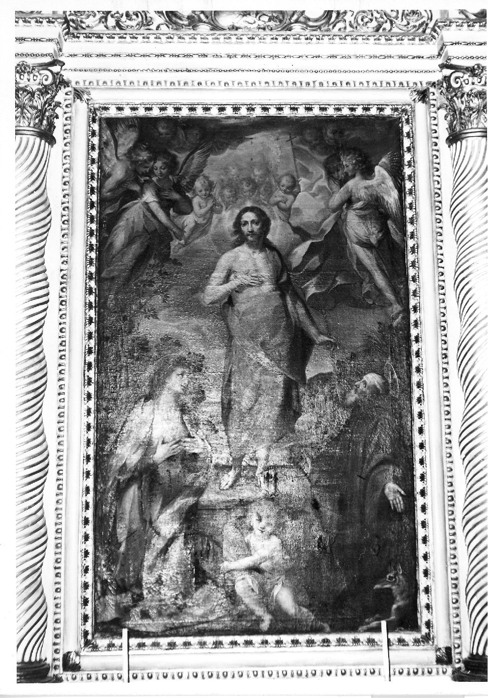 apparizione di Cristo risorto a Santa Maria Maddalena e San Silvestro (dipinto) di Vanni Francesco (seconda metà sec. XVI)