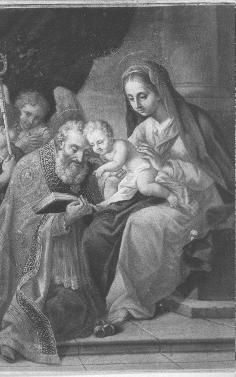 Madonna con Bambino e santo (dipinto) - ambito italiano (sec. XVII)