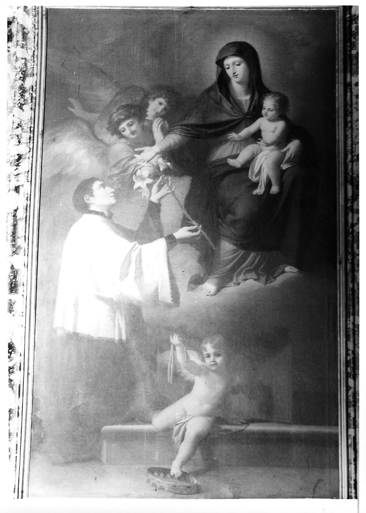 Maria Vergine appare a San Luigi (dipinto) - ambito italiano (fine sec. XVIII)