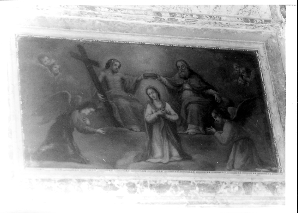 incoronazione di Maria Vergine (dipinto, elemento d'insieme) - ambito italiano (sec. XVIII)
