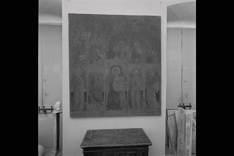 Madonna in trono con Bambino e Santi (dipinto) di Paolo da Visso (attribuito) (sec. XV)