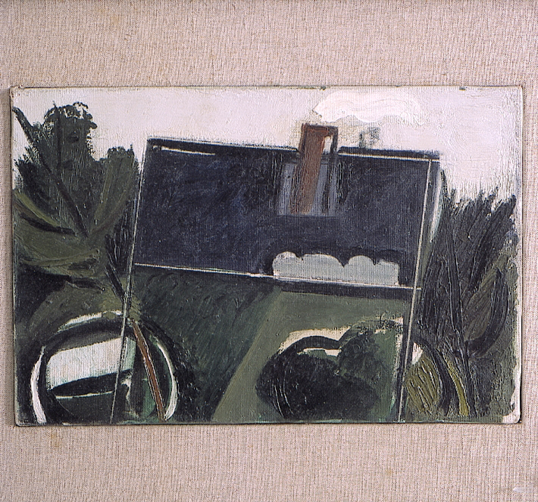 Paesaggio, paesaggio (dipinto) di Manfredi Alberto (sec. XX)