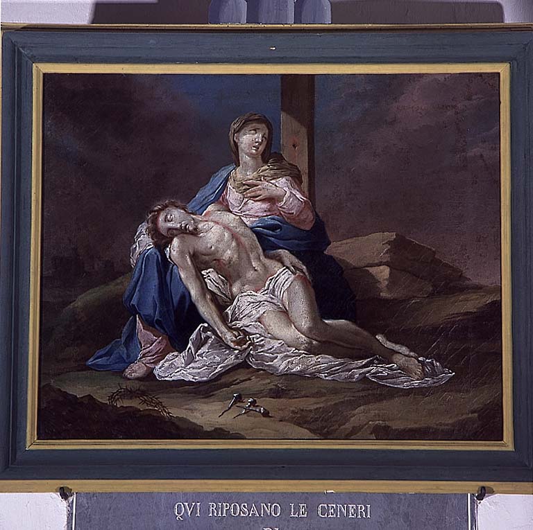stazione XIII: Gesù deposto dalla croce (dipinto, elemento d'insieme) di Bertuzzi Nicola detto Anconitano (sec. XVIII)