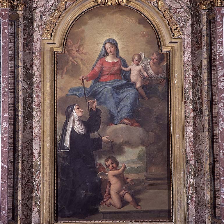 Madonna della cintola con Santa Monica (dipinto) di Tedeschi Pietro (sec. XIX)