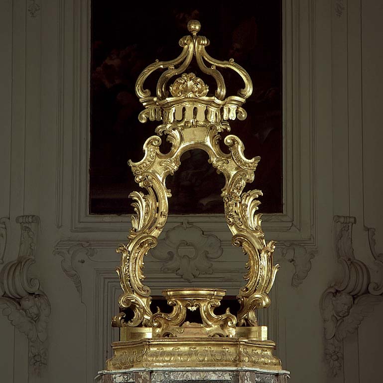 trono per esposizione eucaristica - bottega marchigiana (seconda metà sec. XVIII)