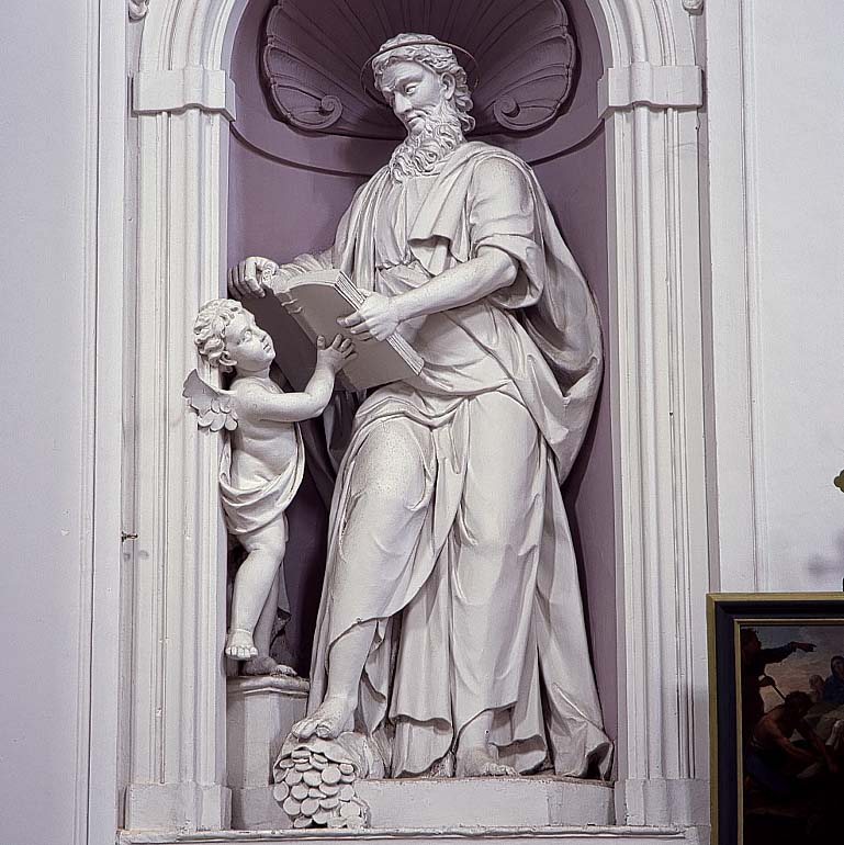 San Matteo Evangelista (statua) di Rusconi Camillo (scuola) (sec. XVIII)