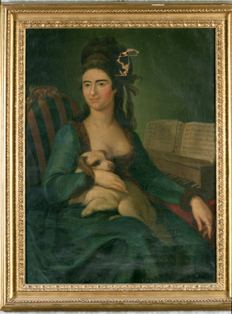 ritratto femminile (dipinto) - ambito marchigiano (seconda metà sec. XVIII)