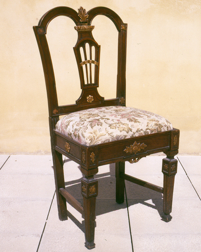 sedia, serie - bottega marchigiana (fine/inizio secc. XVIII/ XIX)