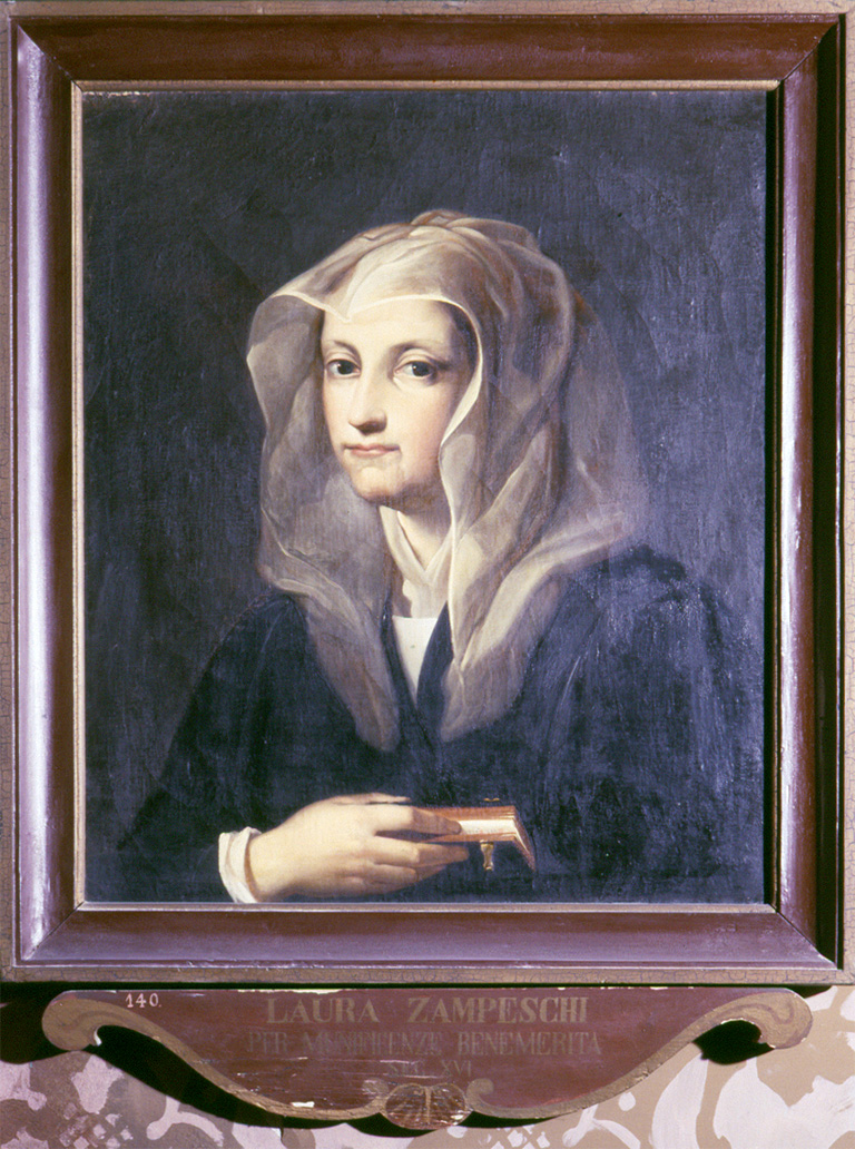 ritratto di Laura Zampeschi (dipinto) - ambito marchigiano (seconda metà sec. XIX)