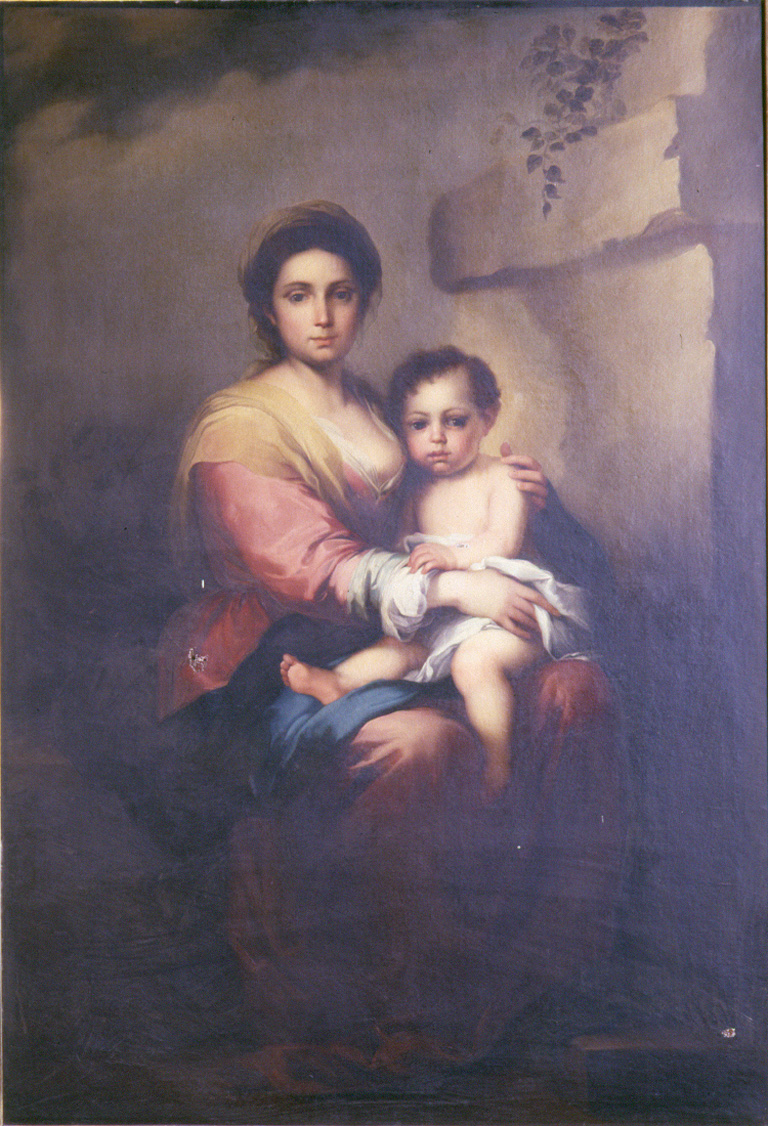 figura femminile con bambino (dipinto) - ambito marchigiano (prima metà sec. XIX)