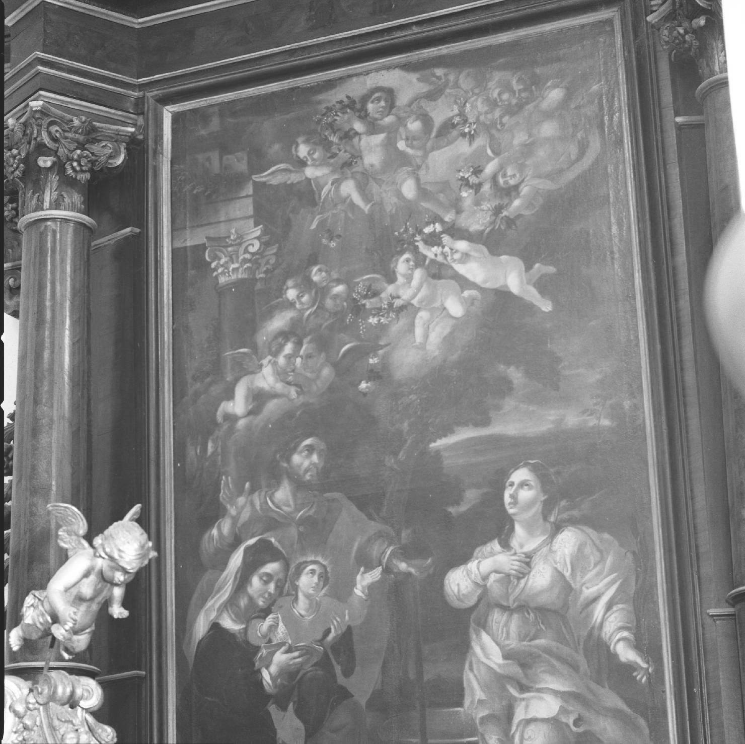 Sant'Anna, San Gioacchino con Maria Vergine e Santa Margherita d'Antiochia (dipinto) di Ricci Filippo (sec. XVIII)