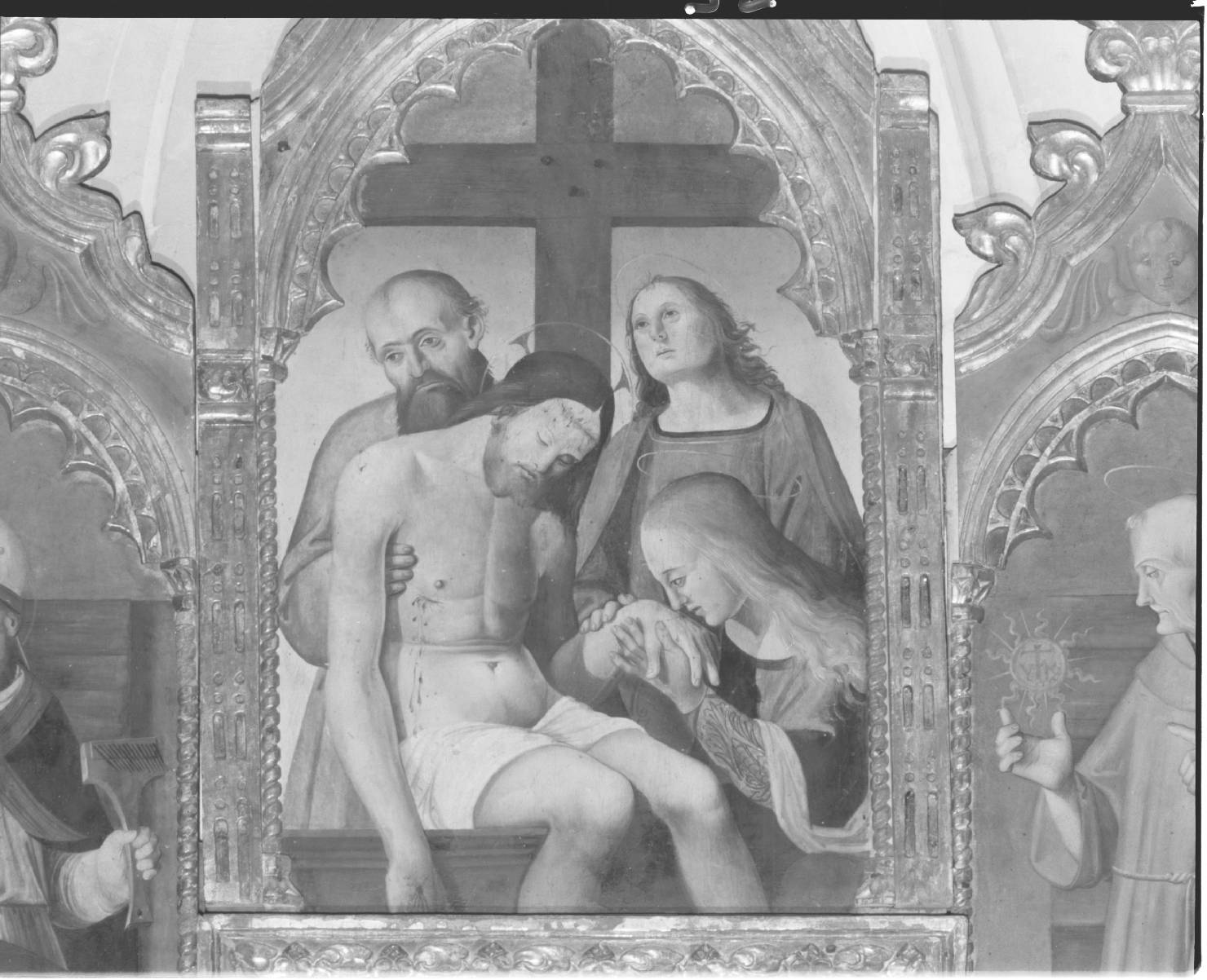 deposizione di Cristo dalla croce (scomparto di polittico) di Presutti Giuliano detto Giuliano da Fano (sec. XVI)