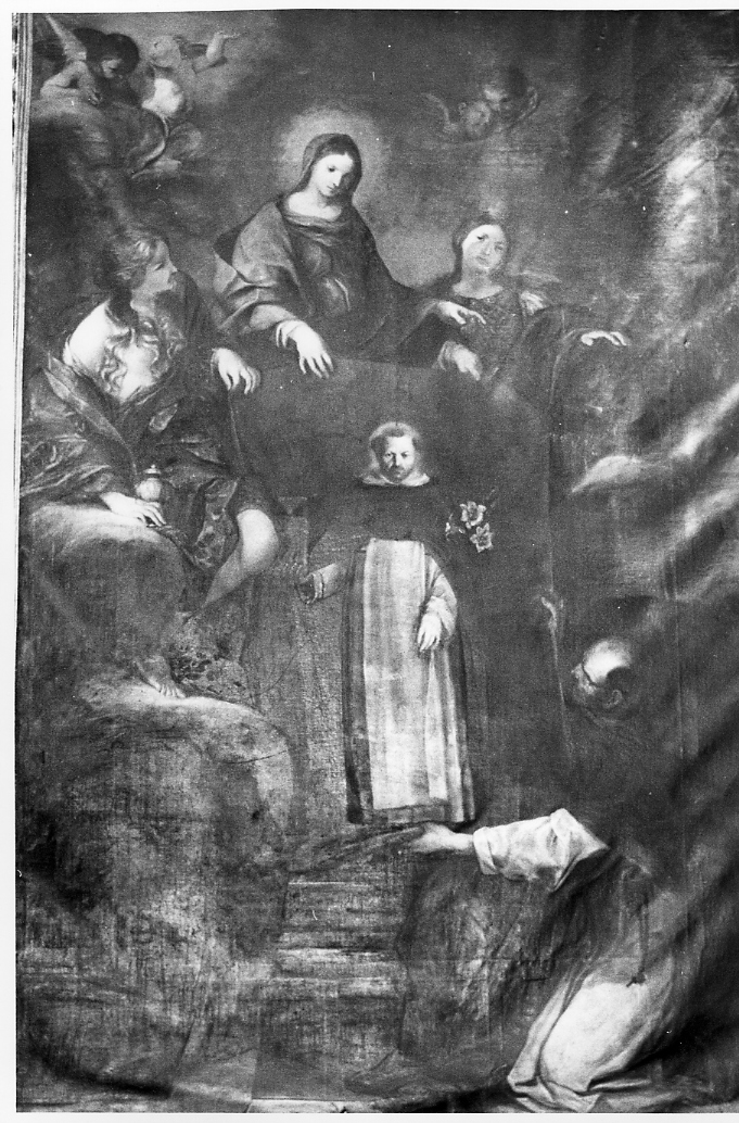 trasporto dell'immagine di San Domenico a un monaco di Soriano (dipinto) di Trasi Ludovico (metà sec. XVII)