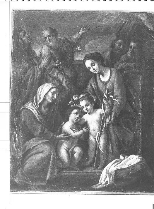 Madonna con Bambino e Santi (dipinto) di Ceccarini Sebastiano (attribuito) (sec. XVIII)