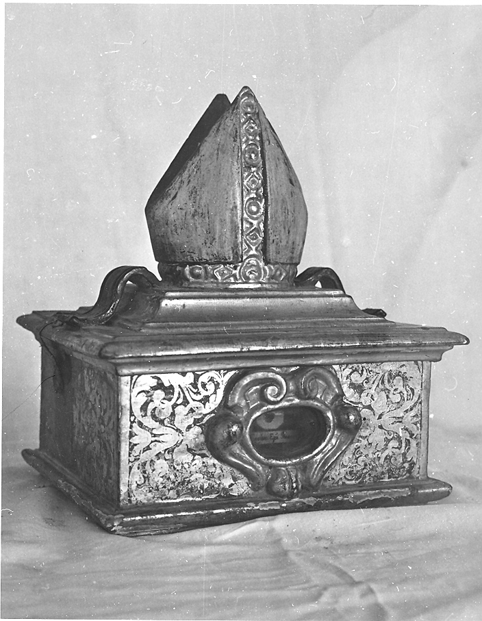 reliquiario a teca - a urna - bottega marchigiana (sec. XVIII)