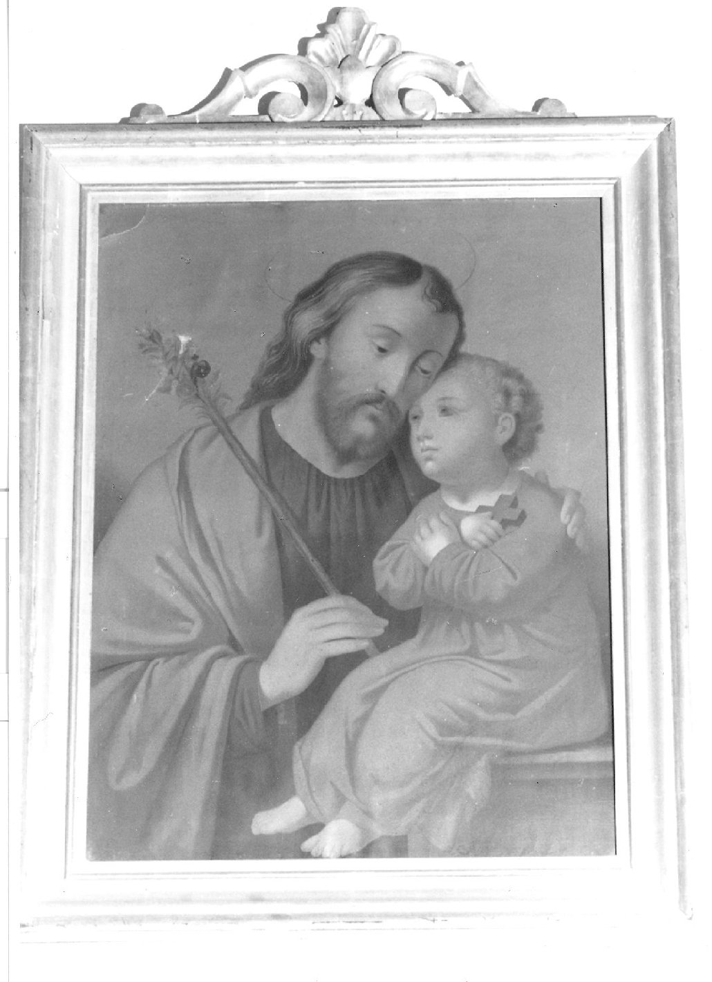San Giuseppe e Gesù Bambino (dipinto) - ambito marchigiano (seconda metà sec. XIX)