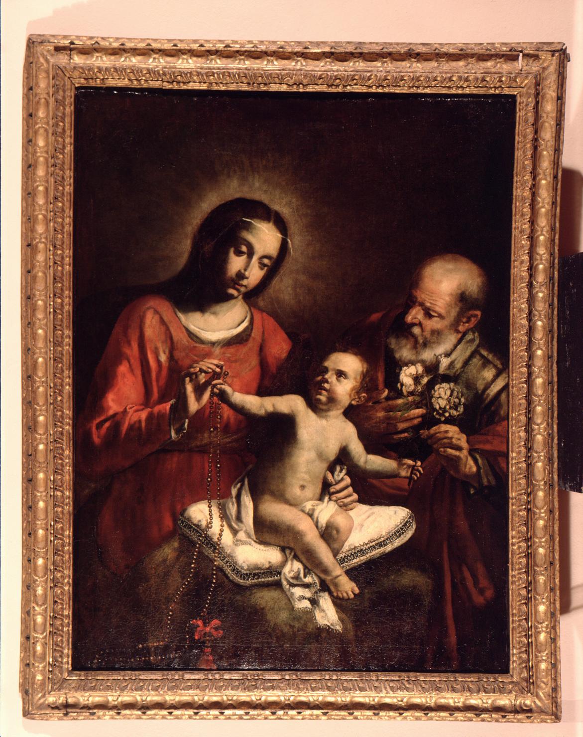 Sacra Famiglia (dipinto) di Guerrieri Giovanni Francesco (sec. XVII)