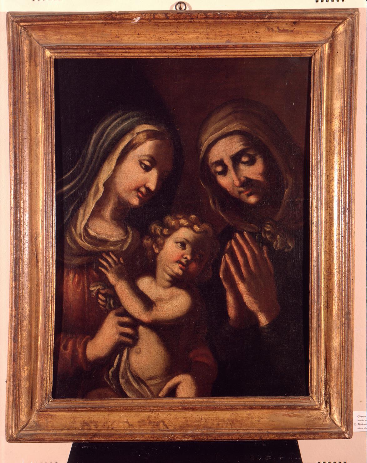 Madonna con Bambino e Sant'Anna (dipinto) di Guerrieri Giovanni Francesco (maniera) (seconda metà sec. XVII)