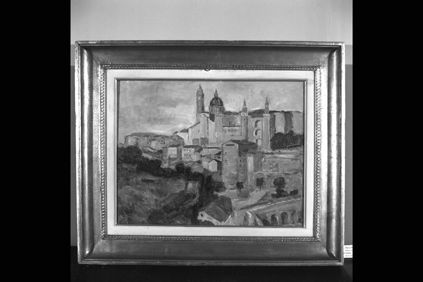 Urbino, veduta di Urbino (dipinto) di Vellani Marchi Mario (sec. XX)