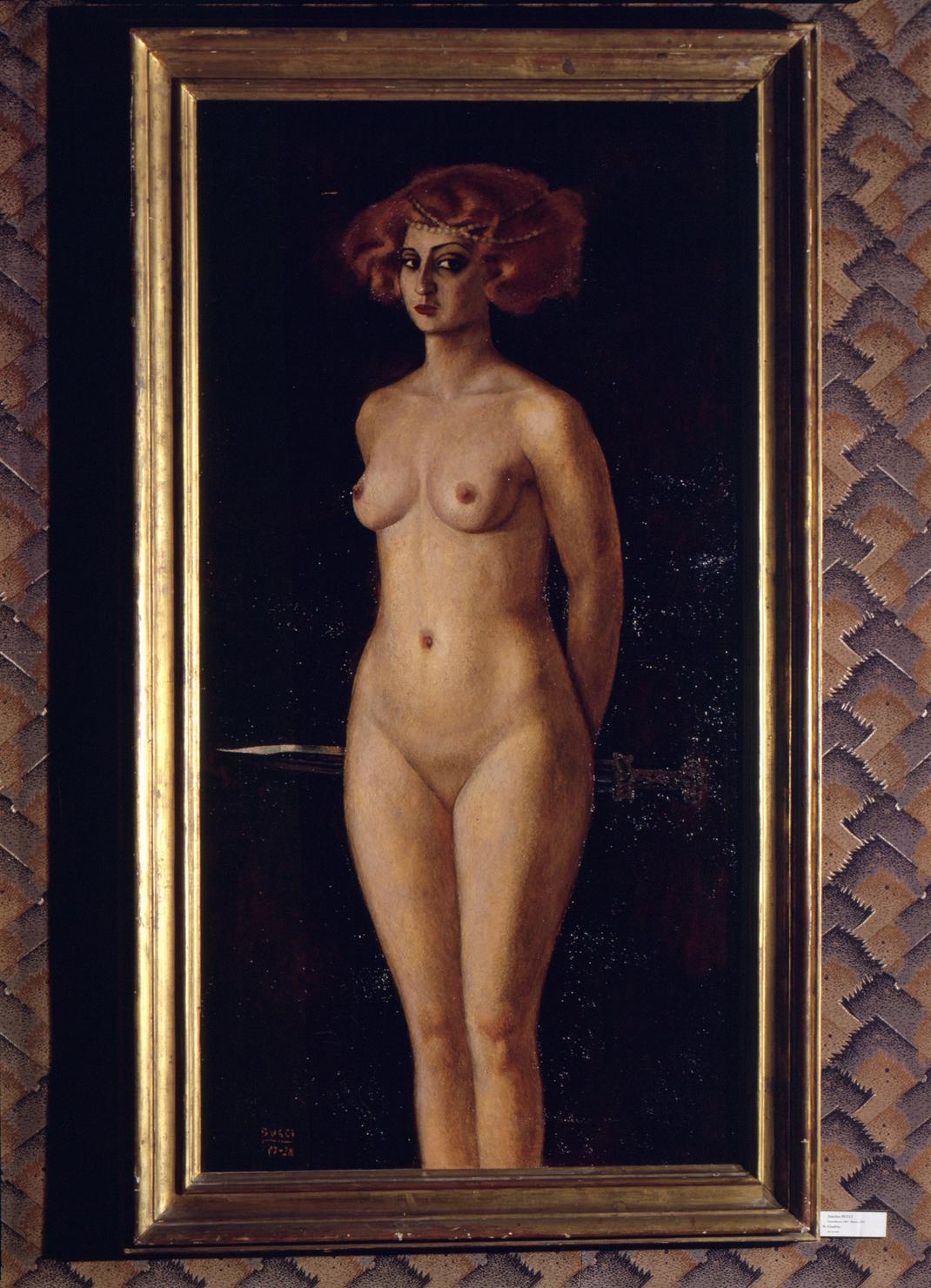 Giuditta, figura femminile nuda (dipinto) di Bucci Anselmo (sec. XX)