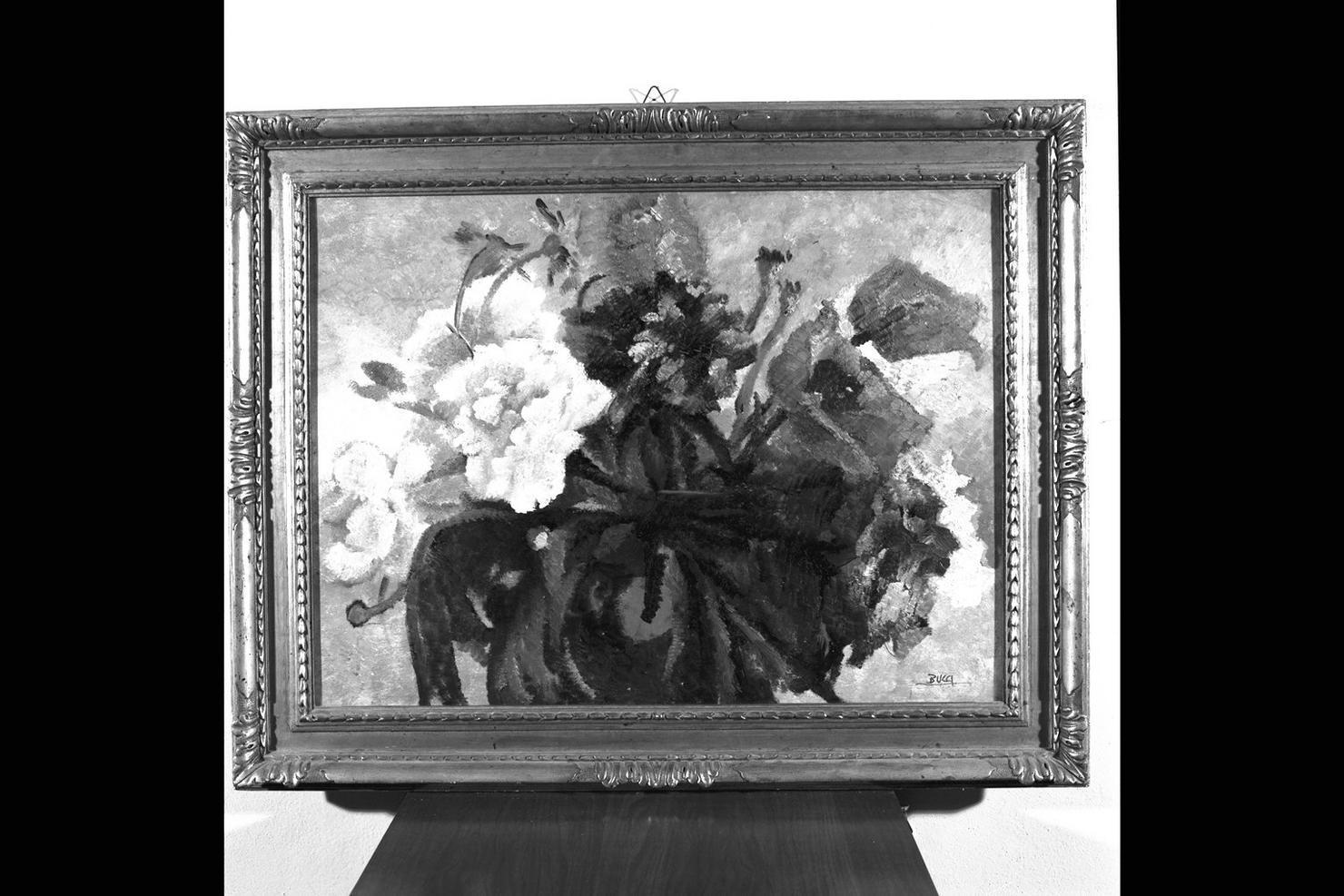 vaso con fiori (dipinto) di Bucci Anselmo (sec. XX)