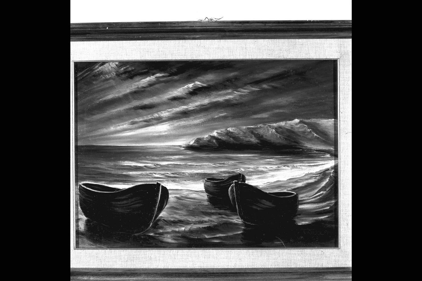 paesaggio marino (dipinto) di Ridolfi Virginio (sec. XX)