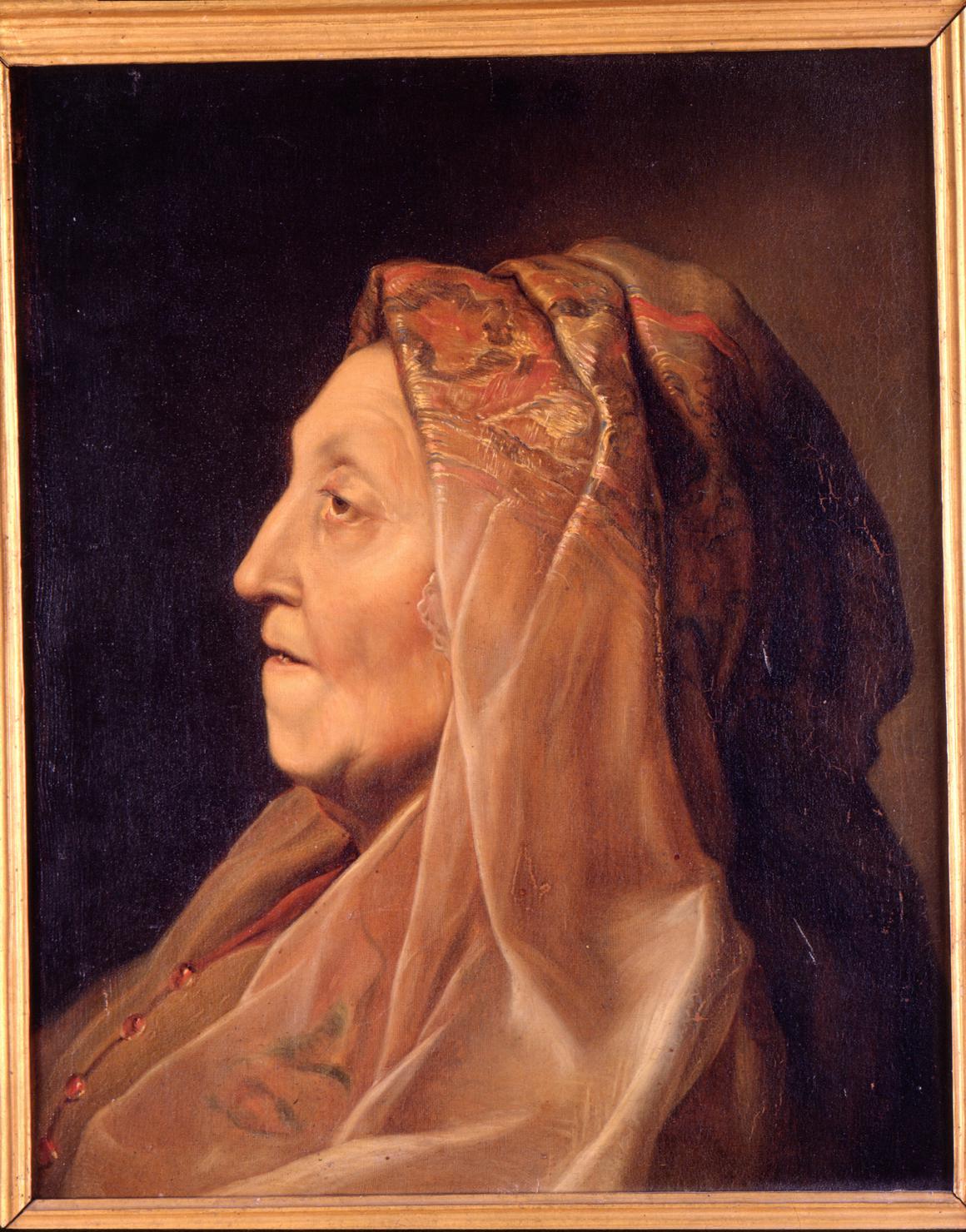 Ritratto della madre di Rembrandt, ritratto di donna anziana (dipinto) di Benefial Marco (attribuito) (sec. XVIII)