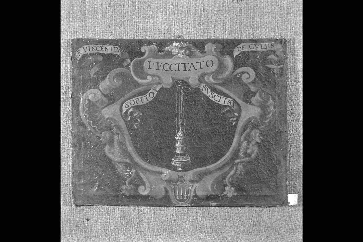 impresa dell'accademico dei Catenati Giulio Acquaticci (dipinto) - ambito marchigiano (sec. XVII)