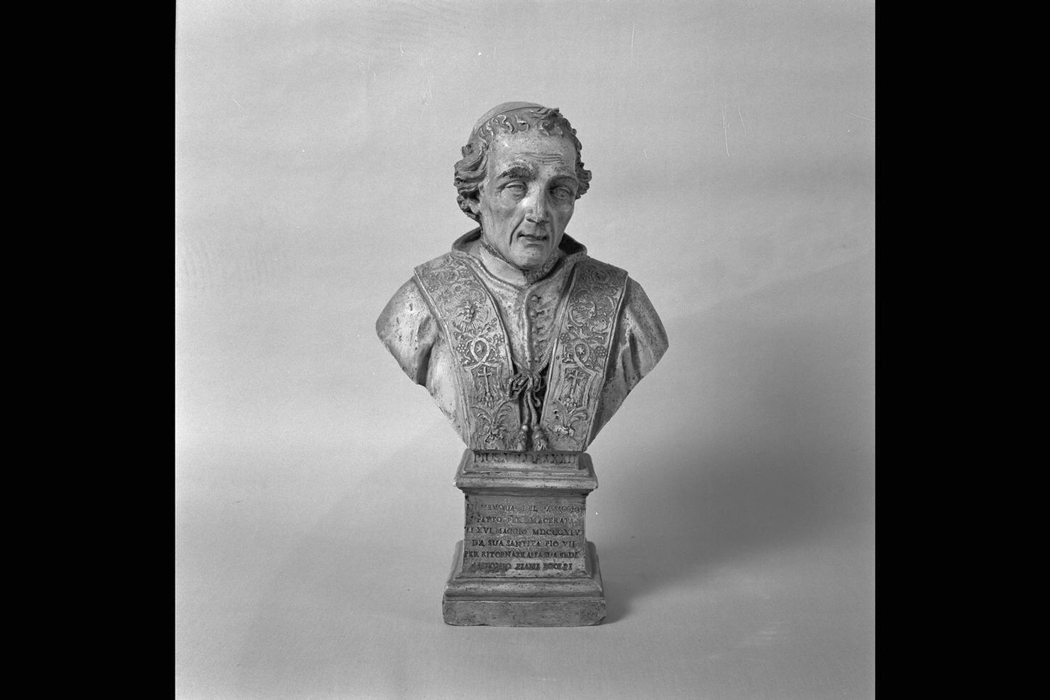 ritratto di papa Pio VII (busto) di Piani Antonio (sec. XIX)